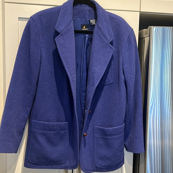 Vintage LizSport Petite Wool Blend Blazer, Periwinkle, Women size S Petit - Picture 13 of 15